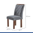 Ver imagem 3 de Mesa Kyra 170CMX90CM 6 Cadeiras Arthus Tampo Smart Plus Vidro Off White