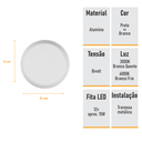 Ver imagem 6 de Arandela Parede Lua 14cm Led 5w - Branca - Branco Quente