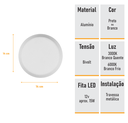 Ver imagem 6 de Arandela Parede Lua 14cm Led 5w - Branca - Branco Quente
