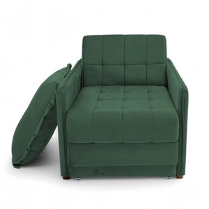 Poltrona Cama Reclinável Retrátil Viena Veludo Verde Escuro - Loja Sheep