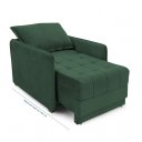 Ver imagem 7 de Poltrona Cama Reclinável Retrátil Viena Veludo Verde Escuro - Loja Sheep