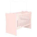 Ver imagem 3 de Jogo de Quarto Doce Sonho Guarda Roupa Cantoneira, Berço e Cômoda Trocador Rosa - Qmovi