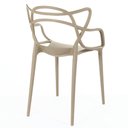 Ver mais imagens de Kit 2 Cadeiras de Jantar Allegra Prática Empilhável - Nude