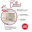 Ver imagem 2 de Armário para Banheiro com Espelho Modelo Sobrepor Bellart Cor Bege Durín