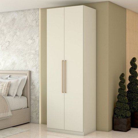 Guarda-roupa Solteiro Modulado Kalore 2 Portas 3 Gavetas Kalore Areia - Panorama Móveis