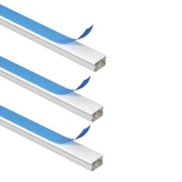 Kit 3 Canaleta Branca 2 Divisórias Cabos Fita Dupla Face 1m - 1