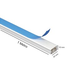 Kit 3 Canaleta Branca 2 Divisórias Cabos Fita Dupla Face 1m - 4