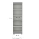 Ver imagem 3 de Armário Lavanderia 2 Portas com Pés Aurora Cinza/Onix