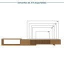 Ver mais imagens de Rack Extensível Ripado com Painel TV 86 Polegadas Planejado 400x250cm Aruá CabeCasa MadeiraOriginals Marrom