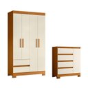 Ver imagem 2 de Conjunto Quarto Infantil Completo Olimpia Bege/Cinamomo/Off White