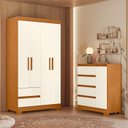 Ver imagem 1 de Conjunto Quarto Infantil Completo Olimpia Bege/Cinamomo/Off White