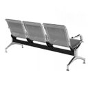 Ver imagem 3 de Cadeira Longarina Aeroporto 3 Lugares com Estofado Cor:cinza