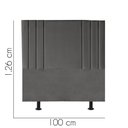 Ver imagem 3 de Cabeceira Estofada Grécia 100CM Solteiro Suede Cinza Escuro - D A DECOR