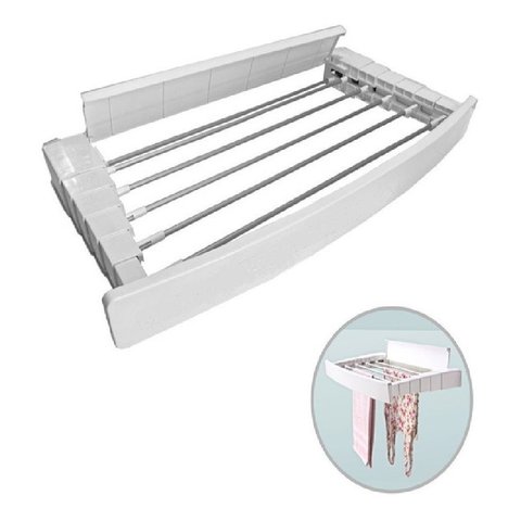 Varal Retrátil Mágico Recolhível de Parede - Maxeb