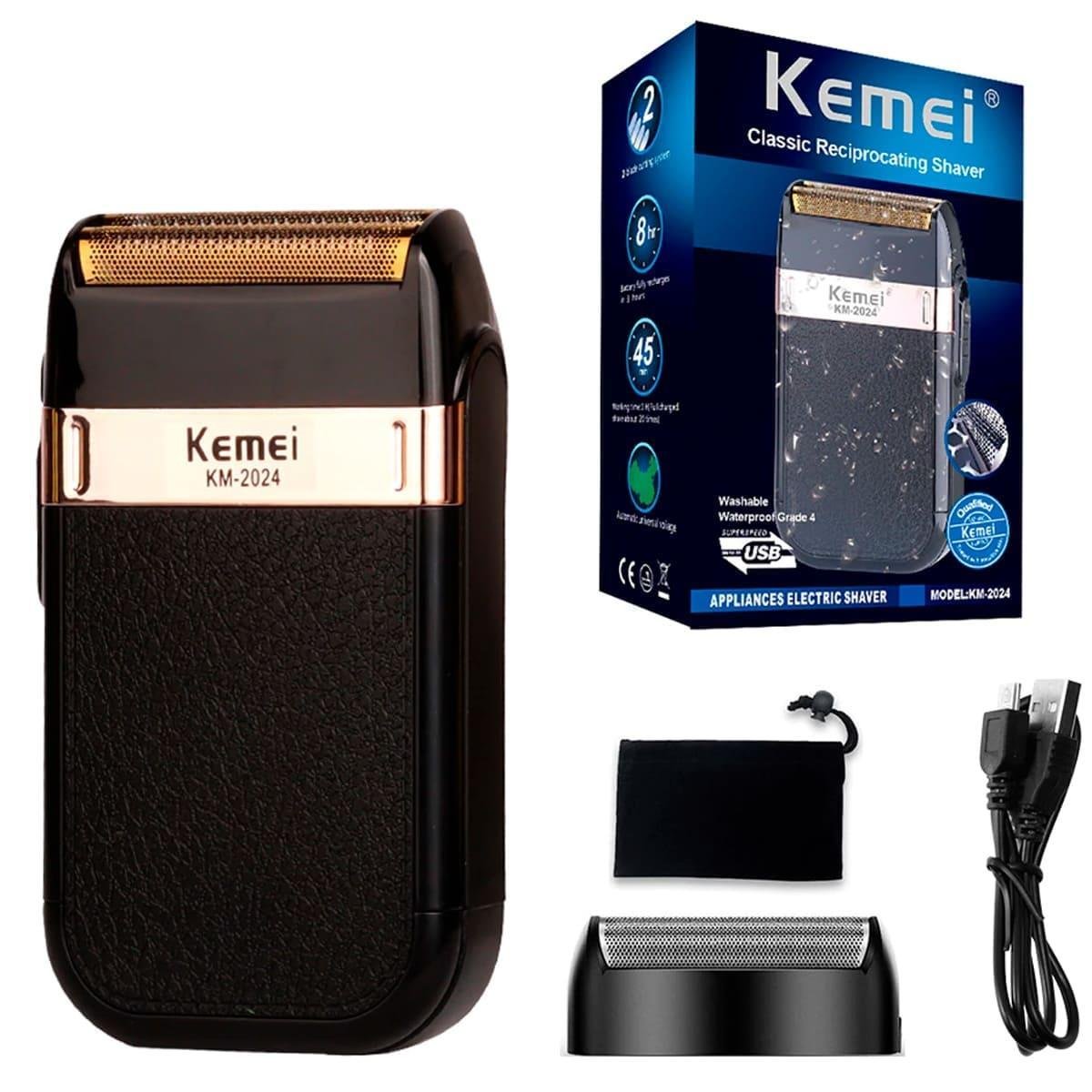 Shaver Kemei Barbeador Elétrico Masculino Km-2024