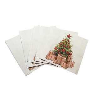 Guardanapo Natalino (presente de Natal) 33x33cm Elegância e Qualidade Silverfestas