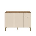 Ver imagem 2 de Balcão para Pia 120cm sem Tampo 100% MDF 3 Portas 1GAVETA Vert Plus Freijó/Soft