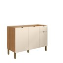 Ver imagem 5 de Balcão para Pia 120cm sem Tampo 100% MDF 3 Portas 1GAVETA Vert Plus Freijó/Soft