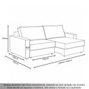 Ver imagem 4 de Sofá Sala de Estar Nilo Retratil Manual 240cm 4 Lugares Linho Cinza Claro M1 - Monari Design