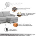 Ver imagem 3 de Sofá Sala de Estar Nilo Retratil Manual 240cm 4 Lugares Linho Cinza Claro M1 - Monari Design
