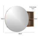 Ver imagem 3 de Armário Espelheira para Banheiro Luna 80cm
