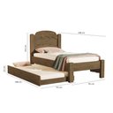 Ver imagem 3 de Cama de Solteiro com Auxiliar SuperSegura Reforçada Lais MDF: Castanho
