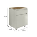 Ver imagem 2 de Gaveteiro Multiuso com 2 Gavetas para Escritório Oslo