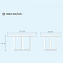 Ver imagem 3 de Mesa de Jantar Madeira Maciça Lisy com Tampo de Vidro Preto Stelar 120cm