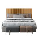 Ver imagem 2 de Cabeceira Ripado Maracá 162cm para Cama de Casal/queen Nature - Rede Móveis