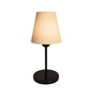 Ver imagem 1 de Abajur Cabeceira para Quarto Cone Vivare Md-2005 Cúpula em Tecido Cone - Bivolt - Preta / Algodão Cr