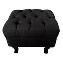 Ver imagem 3 de Kit 02 Puffs Decorativo Em Captonê Retrô Luis Xv Suede Preto - LM DECOR