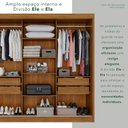 Ver imagem 6 de Guarda-Roupa Casal com Espelho 3 Portas 4 Gavetas 100% MDF Ipanema Marrom/Cinamomo