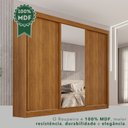 Ver imagem 7 de Guarda-Roupa Casal com Espelho 3 Portas 4 Gavetas 100% MDF Ipanema Marrom/Cinamomo