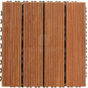 Deck de Madeira 30x30cm Antiderrapante com Base Plastica Madersilva 