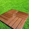 Deck de Madeira 30x30cm Antiderrapante com Base Plastica Madersilva  - 3