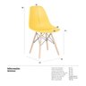 Kit 10 Cadeiras Charles Eames Eiffel Dsw com Pés de Madeira Clara Amarelo - 2