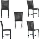 Ver imagem 5 de Mesa Ascoli 100 Cm com 4 Cadeiras Cannes de Alumínio, Pintura Preta e Trama Tela de Corda Náutica
