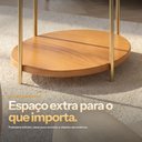Ver imagem 5 de Mesa de Centro Redonda Tampo de Vidro Pés Metálicos Mia Cinamomo H01 - D’Rossi