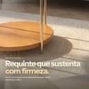 Ver imagem 6 de Mesa de Centro Redonda Tampo de Vidro Pés Metálicos Mia Cinamomo H01 - D’Rossi