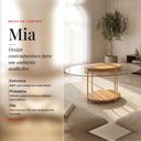 Ver imagem 2 de Mesa de Centro Redonda Tampo de Vidro Pés Metálicos Mia Cinamomo H01 - D’Rossi