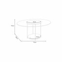 Ver imagem 4 de Mesa de Centro Redonda Tampo de Vidro Pés Metálicos Mia Cinamomo H01 - D’Rossi