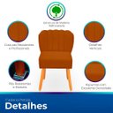 Ver imagem 3 de Kit Cadeira Pétala para Sala de Jantar Confortável e Reforçada Suede
