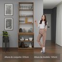 Ver imagem 7 de Kit Balcão + Cristaleira 70cm Rustic Cinza Lux Madesa 01 Rustic Cinza