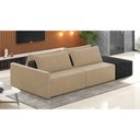Ver imagem 2 de Sofá Ilha 2 Lugares Living 232cm Modulado Sala Lary Veludo Bege/pu Pto K01 - D'Rossi