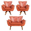 Ver imagem 1 de Kit 01 Namoradeira e 02 Poltronas Opala Corano Nozes