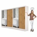 Ver imagem 3 de Closet Casal Duplo Belém 4 Portas Plus 4 Gavetas Carioca Móveis