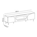Ver imagem 4 de Rack para TV até 86 Polegadas Fiori 3 Portas com Vidro e LED Cinamomo/Off White - Artely Móveis