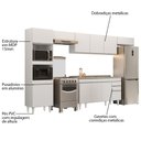 Ver imagem 6 de Armário de Cozinha Modulada 5 Peças Cp15 Balcão com Pia Inox Branco - Lumil