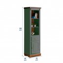 Ver imagem 3 de Torre Manchester 01 Porta 01 Gaveta 02 Prateleiras 2035 Linz Móveis - Verde Musgo/imbuia Glazer
