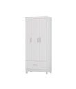 Ver imagem 2 de Guarda Roupa Prince 75cm 3 Portas 1 Gaveta - Branco Demóbile